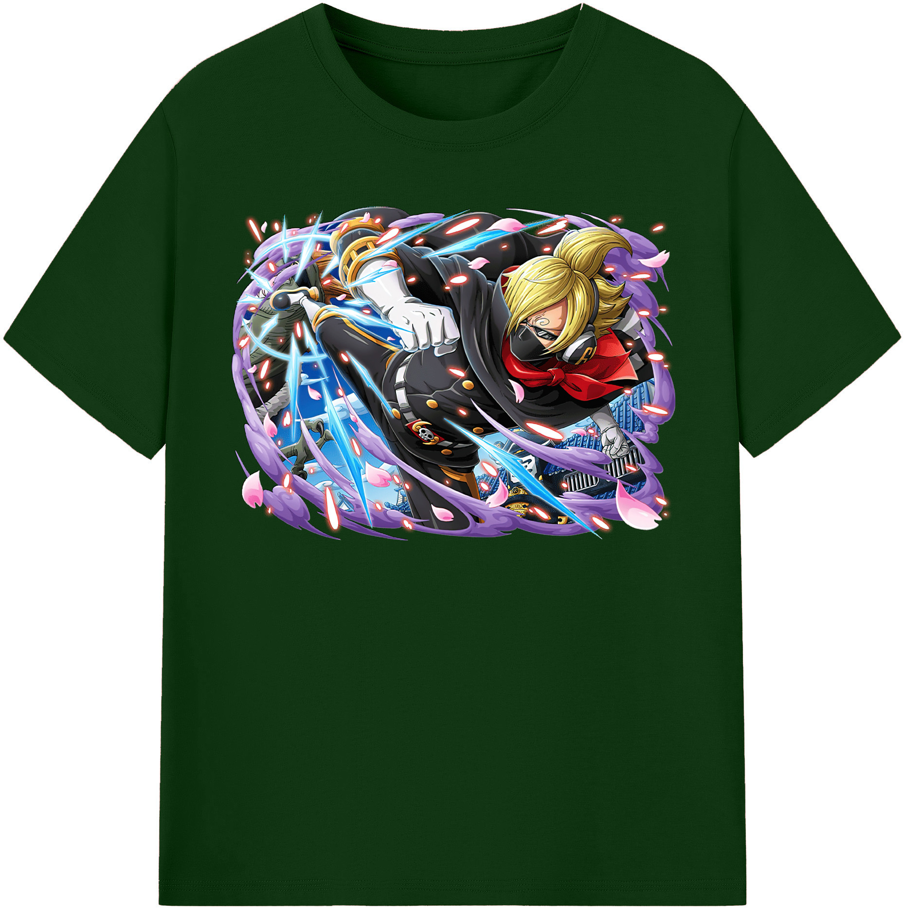 ワンピース サンジ ONE PIECE Sanji 綿100％半袖Tシャツ（フロントプリント）
